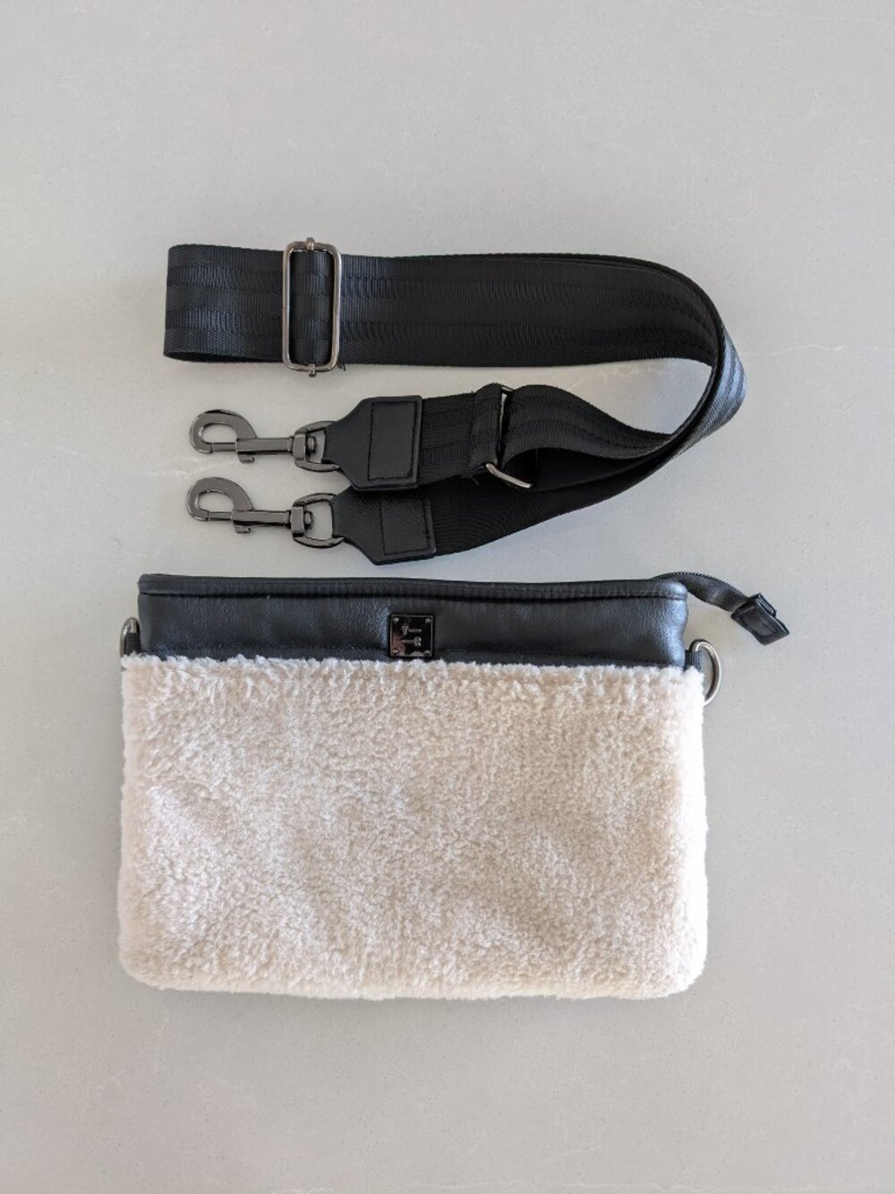 THINK ROYLN Luxe Sherpa Faux Leather Deluxe Bum Bag 2.0 Crossbody